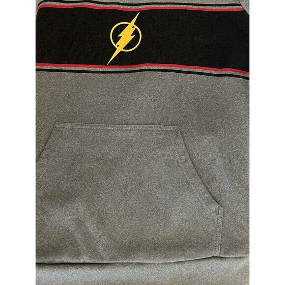 The Flash Men's Medium Gray Hoodie With Flash Logo Six Flags - Picture 5 of 9
